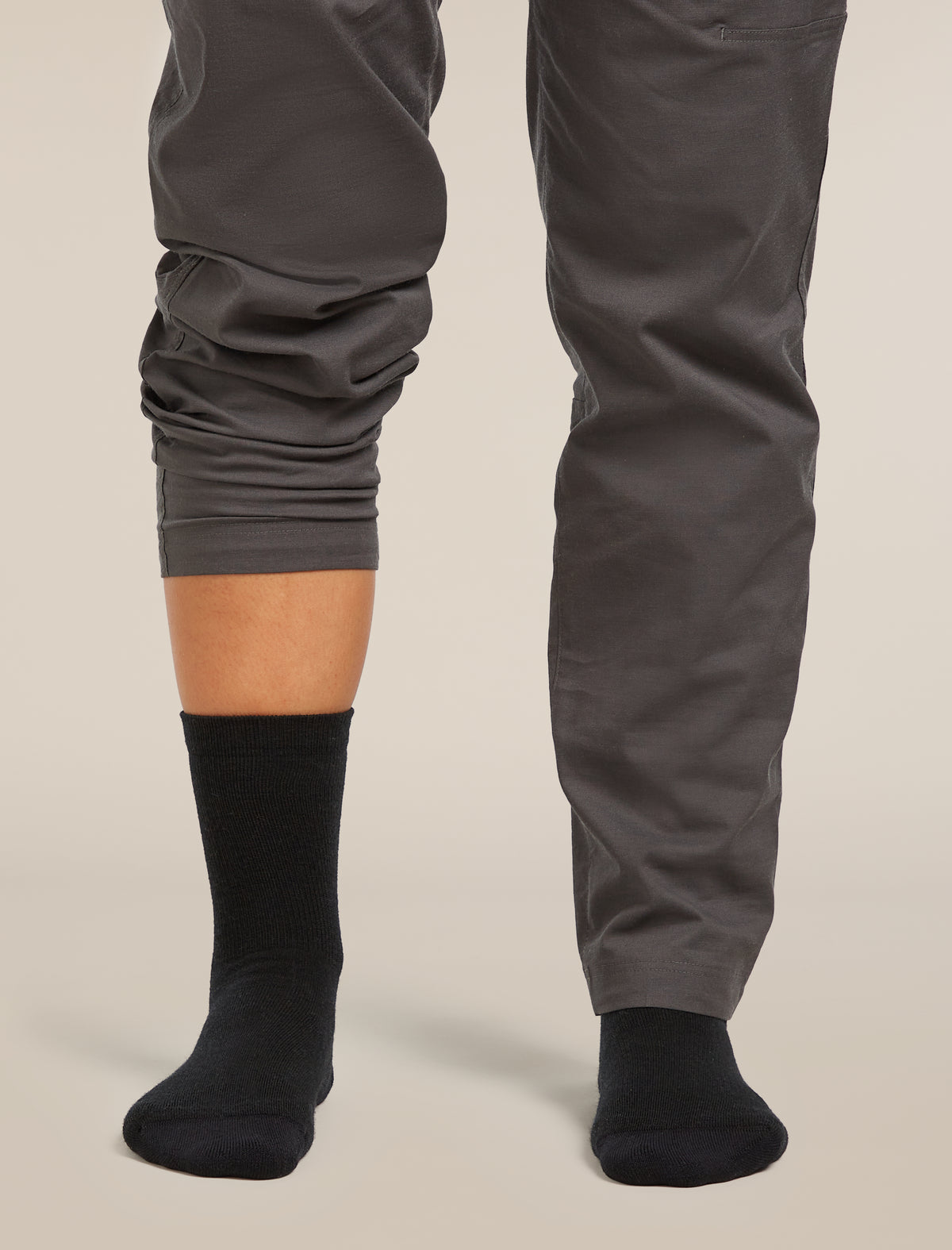 Women's Merino Lifestyle Light Crew Socks Black - 4